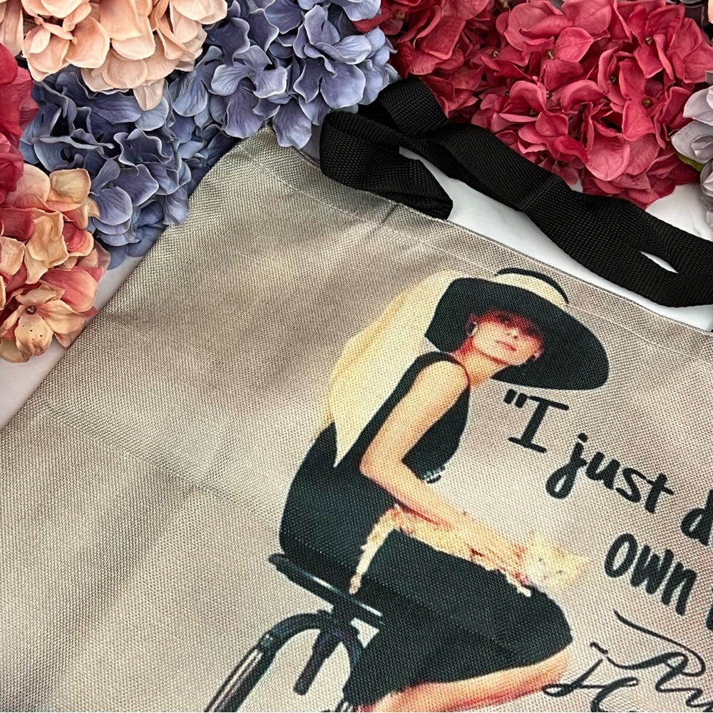 Eco-Friendly Audrey Hepburn Folding Tote Bag - Picture 9 of 15
